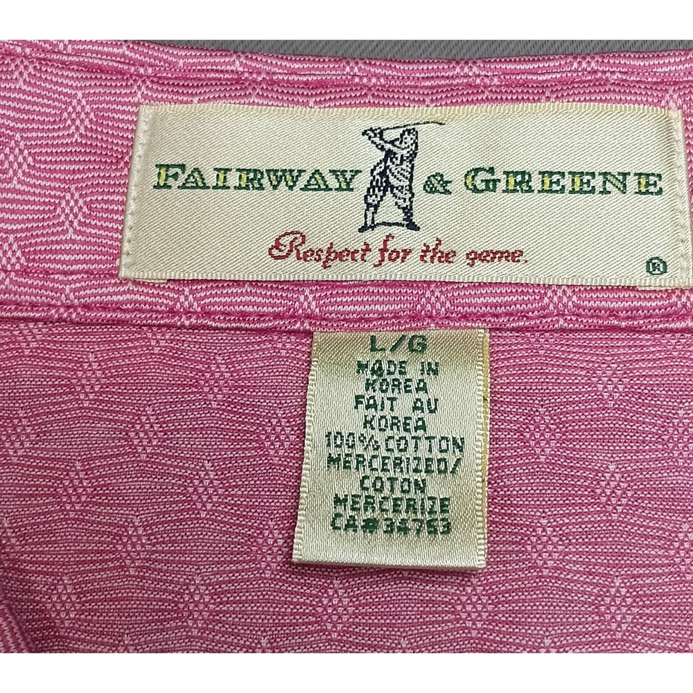 Fairway & Greene NWT Polo Shirt Mens pink The Old Course at St Andrews Golf - Picture 7 of 8